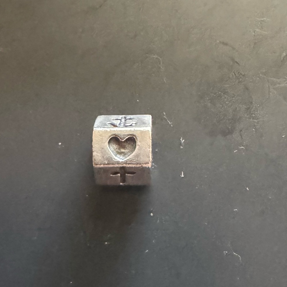 Pandora Silver Heart Anchor and Cross Charm